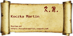 Koczka Martin névjegykártya